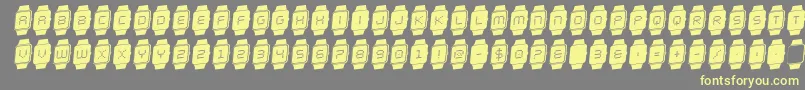 Weitere Informationen zur ichronorotal-Schriftart ichronorotal-Schriftart – Gelbe Schriften auf grauem Hintergrund