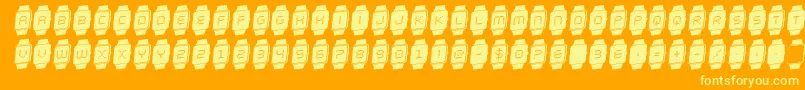 ichronorotal Font – Yellow Fonts on Orange Background