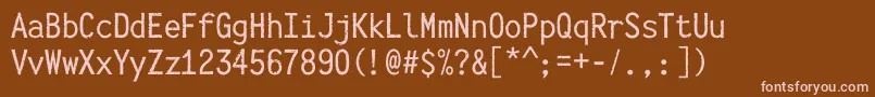 fuente IckyTicketMono – Fuentes Rosadas Sobre Fondo Marrón