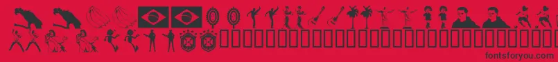 ICONB   Font – Black Fonts on Red Background