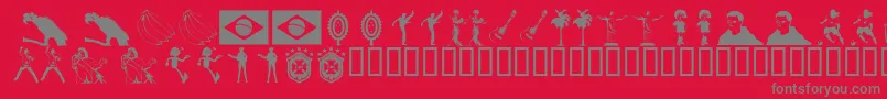 ICONB   Font – Gray Fonts on Red Background