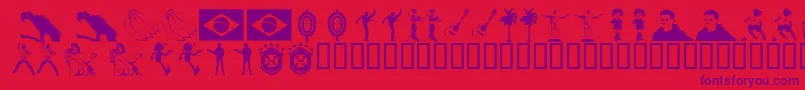 ICONB   Font – Purple Fonts on Red Background