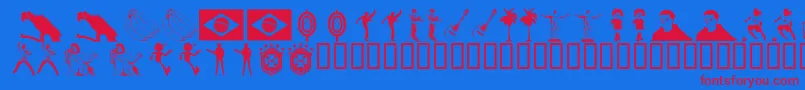 Fonte ICONB   – fontes vermelhas em um fundo azul