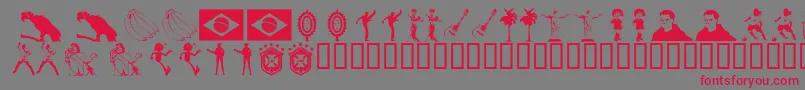 フォントICONB   – 赤い文字の灰色の背景