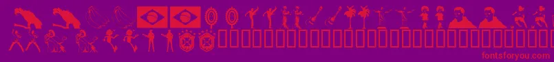 ICONB   Font – Red Fonts on Purple Background