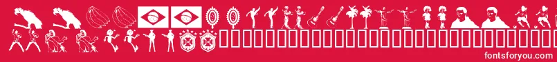 ICONB   Font – White Fonts on Red Background