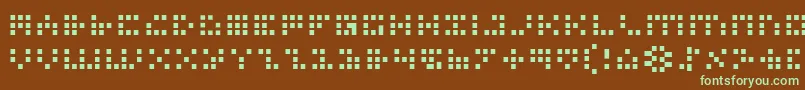 Шрифт iconian – зелёные шрифты на коричневом фоне