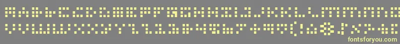 Czcionka iconian – żółte czcionki na szarym tle