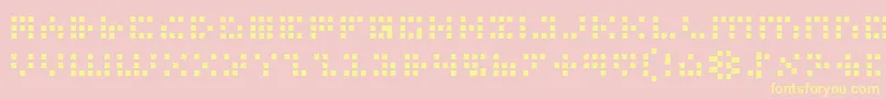 フォントiconian – 黄色のフォント、ピンクの背景