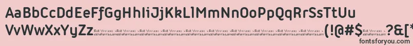 フォントIconic Bold trial – ピンクの背景に黒い文字