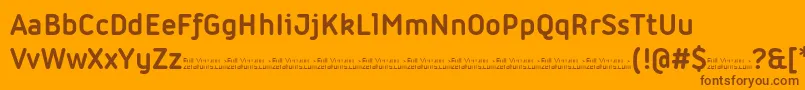 Iconic Bold trial Font – Brown Fonts on Orange Background