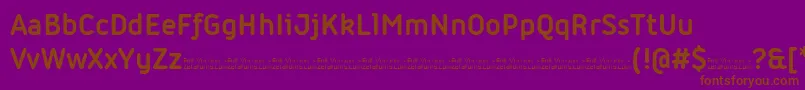 Шрифт Iconic Bold trial – коричневые шрифты на фиолетовом фоне