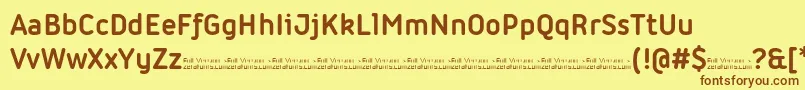 Iconic Bold trial Font – Brown Fonts on Yellow Background