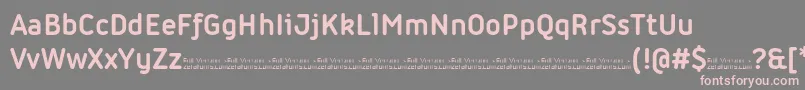 フォントIconic Bold trial – 灰色の背景にピンクのフォント