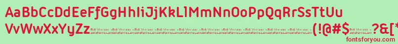 Iconic Bold trial Font – Red Fonts on Green Background