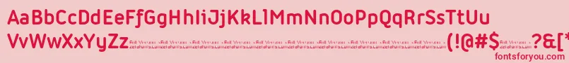 Iconic Bold trial Font – Red Fonts on Pink Background