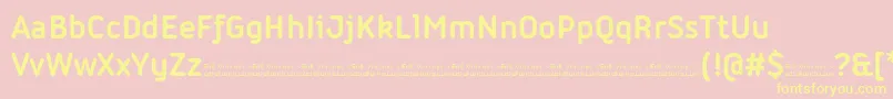 Iconic Bold trial Font – Yellow Fonts on Pink Background