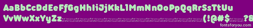 Iconic Heavy trial Font – Green Fonts on Purple Background