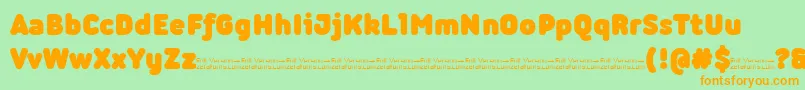 Iconic Heavy trial Font – Orange Fonts on Green Background