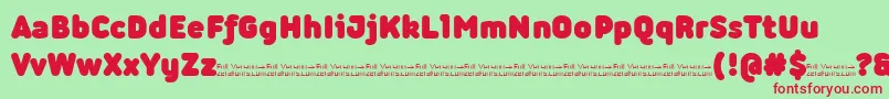 Iconic Heavy trial Font – Red Fonts on Green Background