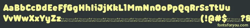 Iconic Heavy trial Font – Yellow Fonts on Black Background