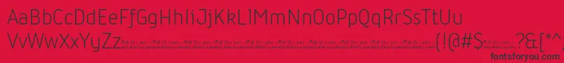Iconic Light trial Font – Black Fonts on Red Background