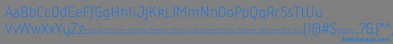 Iconic Light trial Font – Blue Fonts on Gray Background