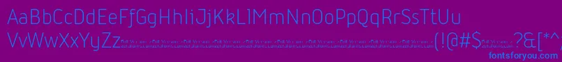 Шрифт Iconic Light trial – синие шрифты на фиолетовом фоне