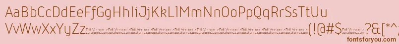 Iconic Light trial Font – Brown Fonts on Pink Background