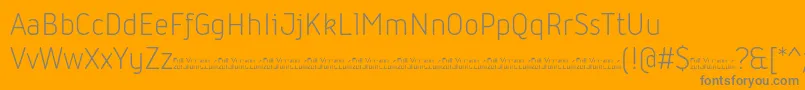 Шрифт Iconic Light trial – серые шрифты на оранжевом фоне