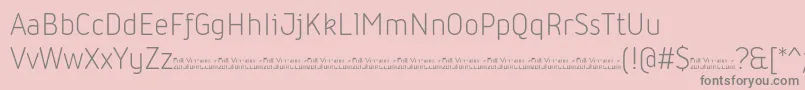 Iconic Light trial Font – Gray Fonts on Pink Background