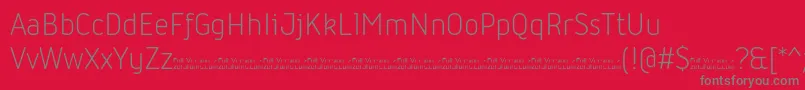 Iconic Light trial Font – Gray Fonts on Red Background