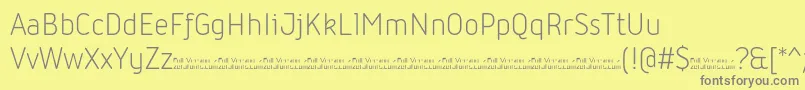 Iconic Light trial Font – Gray Fonts on Yellow Background