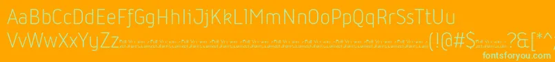 Iconic Light trial Font – Green Fonts on Orange Background