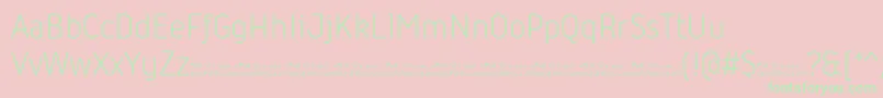 Iconic Light trial-Schriftart – Grüne Schriften auf rosa Hintergrund