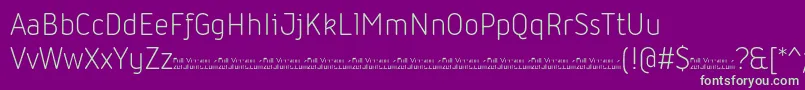 Iconic Light trial Font – Green Fonts on Purple Background