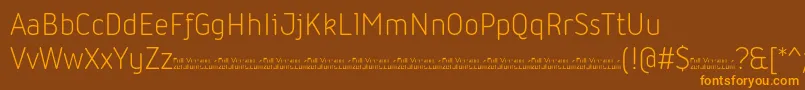 Iconic Light trial Font – Orange Fonts on Brown Background