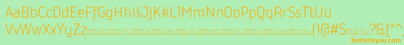 Iconic Light trial Font – Orange Fonts on Green Background