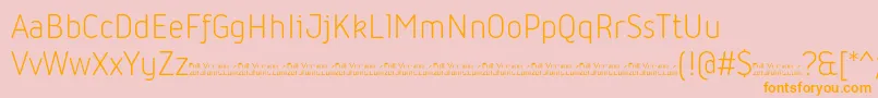 Iconic Light trial Font – Orange Fonts on Pink Background