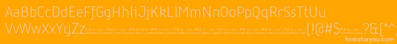 Iconic Light trial Font – Pink Fonts on Orange Background