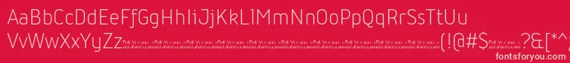 Iconic Light trial Font – Pink Fonts on Red Background