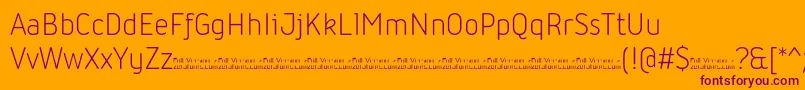Iconic Light trial Font – Purple Fonts on Orange Background