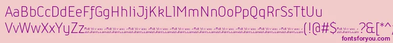 Iconic Light trial Font – Purple Fonts on Pink Background
