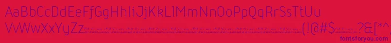Iconic Light trial Font – Purple Fonts on Red Background