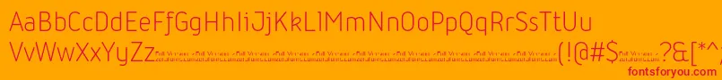 Iconic Light trial Font – Red Fonts on Orange Background