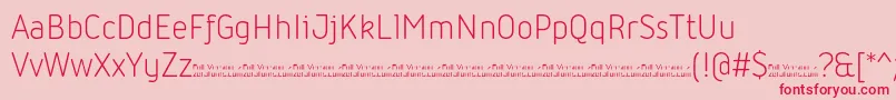 Iconic Light trial Font – Red Fonts on Pink Background