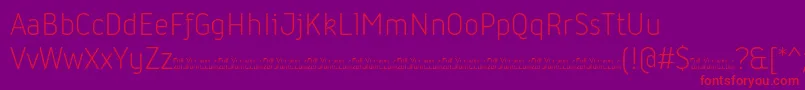 Iconic Light trial-fontti – punaiset fontit violetilla taustalla