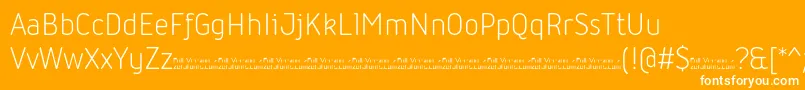 Iconic Light trial Font – White Fonts on Orange Background