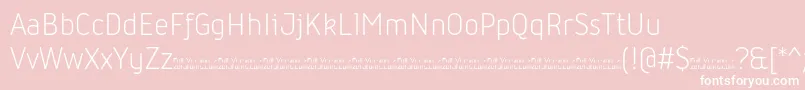 Iconic Light trial Font – White Fonts on Pink Background