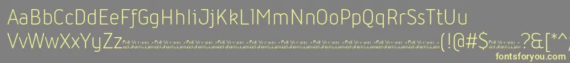 Iconic Light trial-fontti – keltaiset fontit harmaalla taustalla